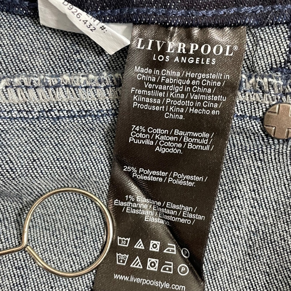 NWT Liverpool Jeans Gia Glider Slim Eco Size 4 / 27 Pull On Blue Denim - Picture 7 of 9